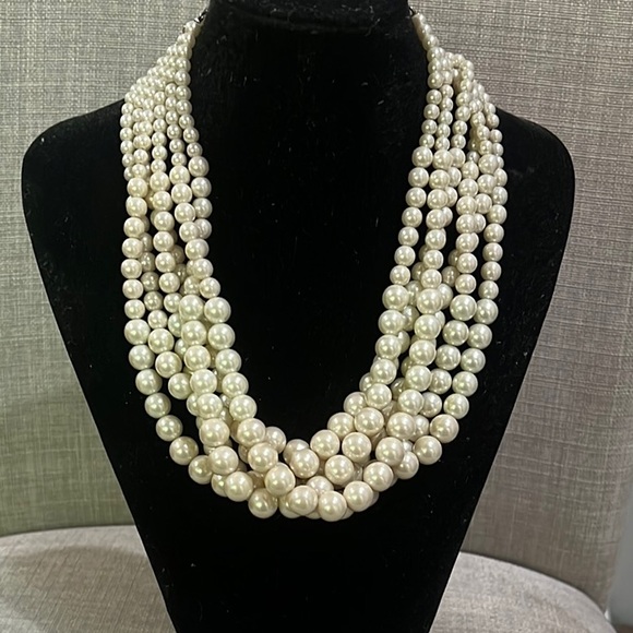 Lia Sophia Jewelry - Lia Sophia White Multi-Strand Pearl Necklace